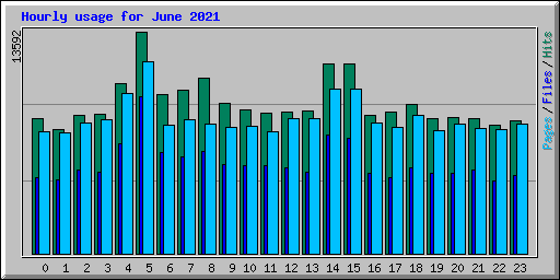 Hourly usage for June 2021